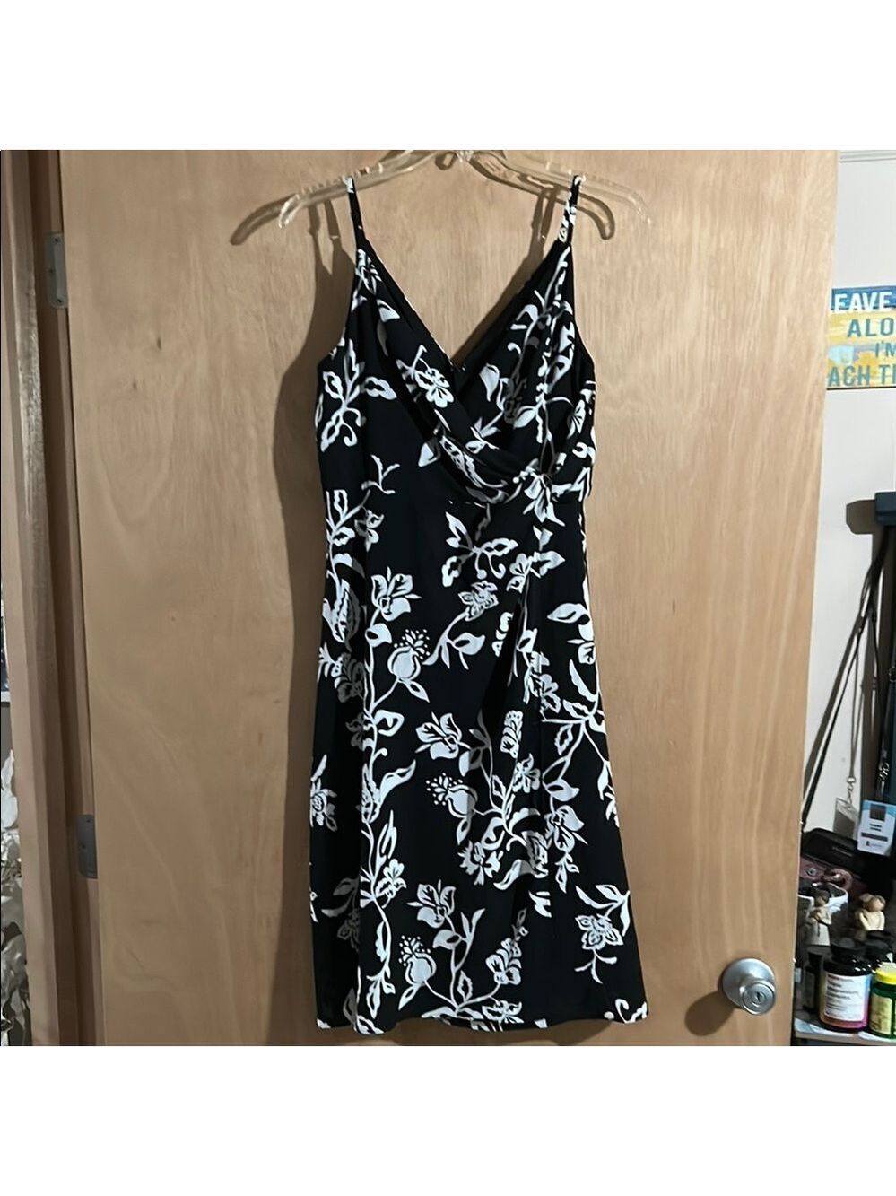 NWT Express Black and White Slip Mini Dress